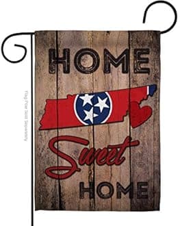 State Tennessee Home Sweet Garden Flag Americana States USA American Territories Republic Country Particular Area Small Decorative Gift Yard House Banner Made In 13 X 18.5