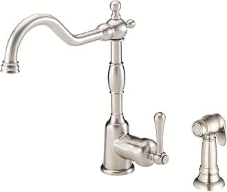 Danze D401157SS Opulence 1.75 GPM Single Handle Kitchen Faucet w/Spray Nozzle (Stainless Steel)