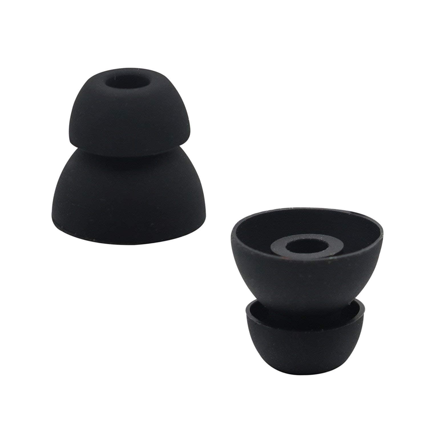 ALXCD Replacement Eartips Kit for Powerbeats Pro, 8 Pairs S/M/L/D, 4 Sizes, Soft Silicone Earbuds for Powerbeats Pro Headphones (Black)