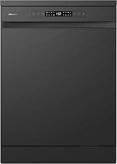 Hisense HS622E90BUK Freestanding Standard Dishwasher 85cm High - E Rated, Black, 24 x 23 x 33 inches (L x W x H) [Energy Class E]