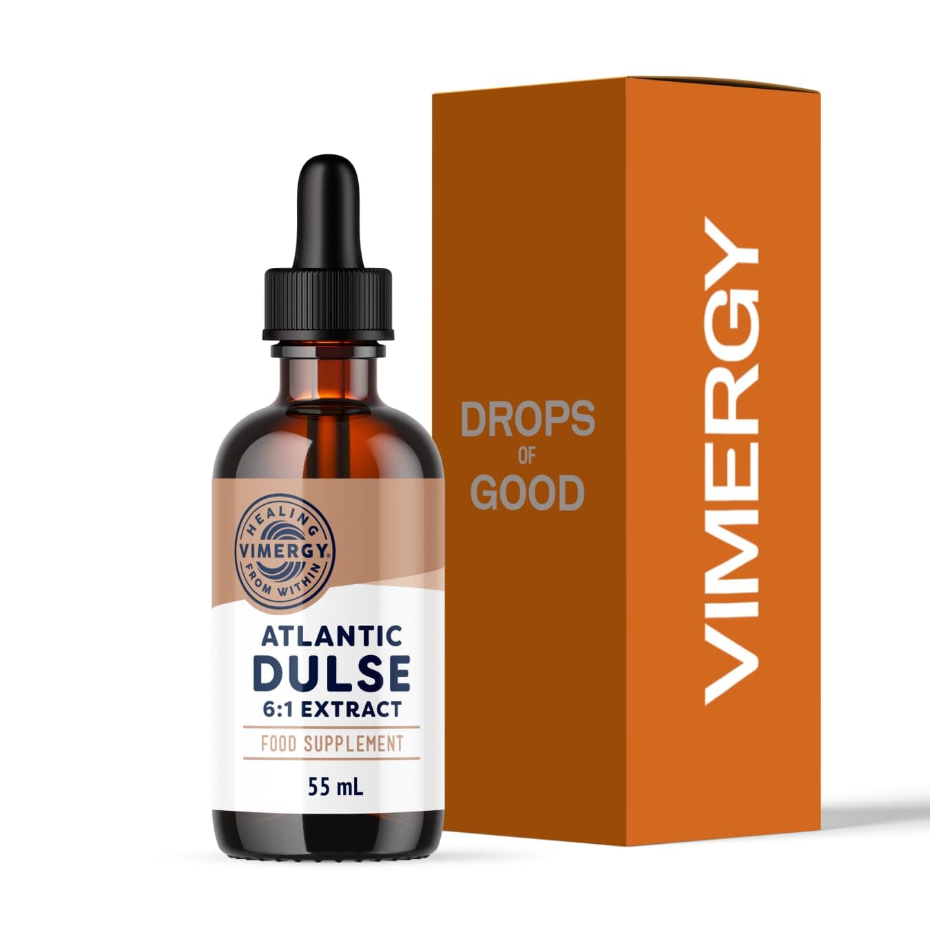 Vimergy Atlantic Dulse – Dulse Seaweed Supplement – Glycerin-Based Liquid Atlantic Dulse Seaweed Drops– Formulated Without Sugar or Binders – Vegan, Non-GMO, & Gluten-Free (55 ml)