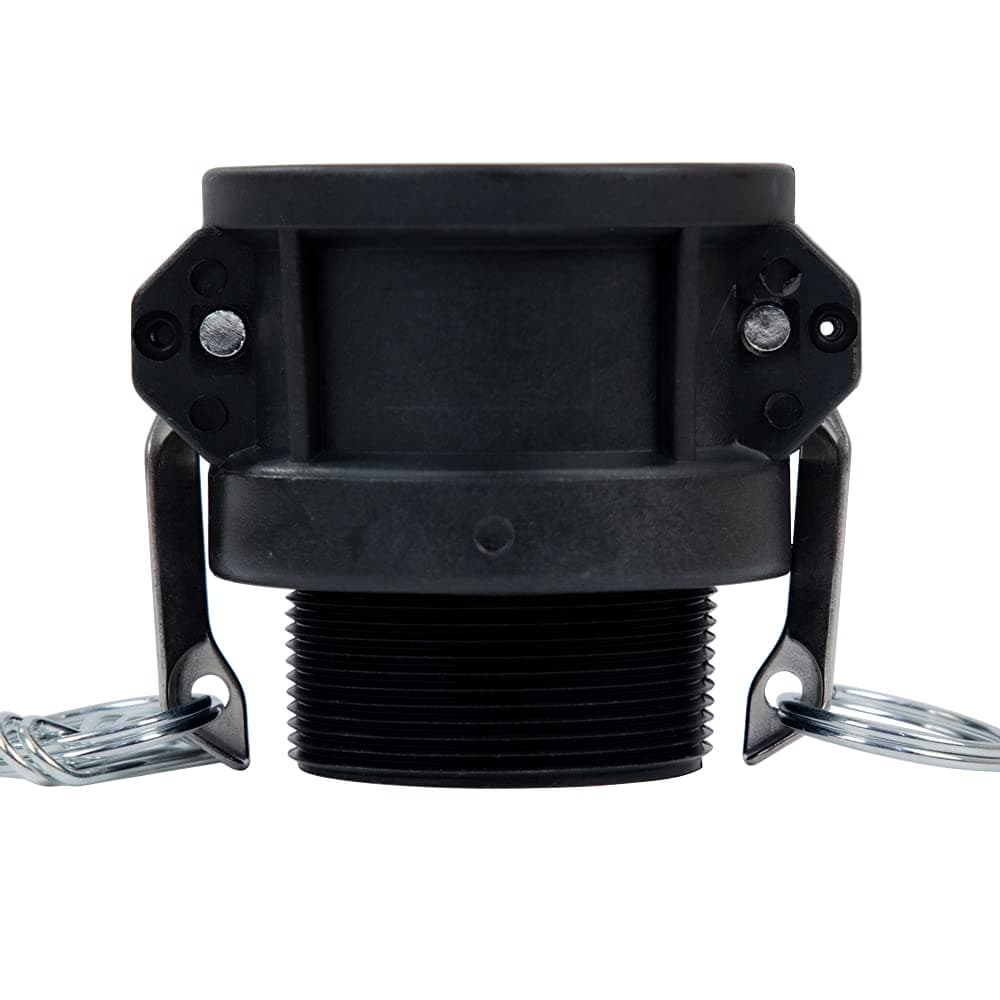 1 PC Polypropylene Cam Groove Fitting Standard Type B Camlock Fittings, 2" Female Coupler x 2" Male Thread 2 inch camlock fittings With Camlock Gasket Inside