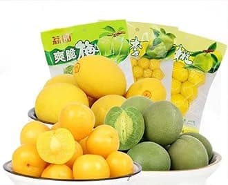 Sour and Sweet Crispy Peach,Crispy Plum，Small Peaches,Pickled fruits，Fruit Snack,Honey Peach Preserved Fruit, Healthy Snacks Food，pickled yellow peach，Sour and sweet plums (Mix and match,3bag)