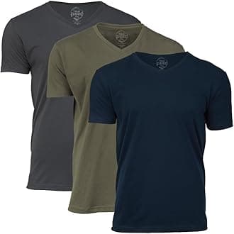 Men's Premium Fitted V Neck T Shirts, S - 3XL
