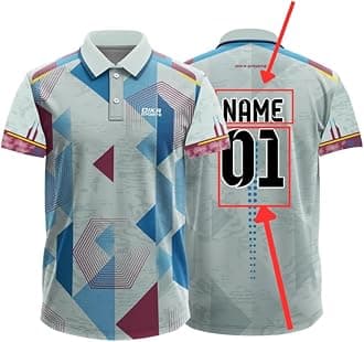 Dika Sports Custom Sports Cricket Jersey Customise t-Shirt for Men Personalised Name | 2 Year to 5XL