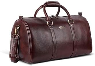 HAMMONDS FLYCATCHER Duffle Bag for Travel (22") - Genuine Leather, Water-Resistant -Ideal Cabin Bag for Flight -Men and Women's Weekender Travel Bag for Luggage (22 Inch, Brown)