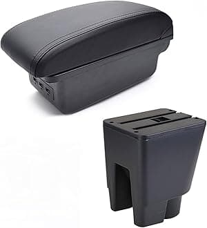 for Toyota Etios Liva. Car Armrest Leather Arm Rest Styling Storage Box Center Console Accessories Decoration Interior Auto Sturdy (Color : 1)