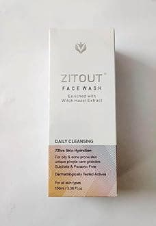 Face Wash With Witch Hazel Extract, 72hr Hydration, For Oily & Acne Prone Skin, Sulphate & Paraben Free (100ml)