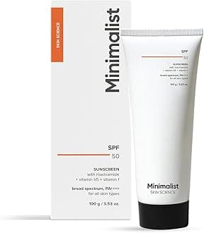 Sunscreen SPF 50 PA+++ with Niacinamide & Multi-Vitamins | Clinically Tested in US (In-Vivo) | Lightweight with Multi-Vitamins | No White Cast | Broad Spectrum | Face Sunscreen for Men & Women | 100gm