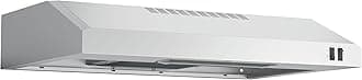 GE Under Cabinet Range Hood | 30 Inch Kitchen Exhaust Fan with 2 Speeds, Cooktop Lighting & Included Filter | Kitchen Essentials for Frequent Cooks | Top or Rear Exhaust Capability | 200 CFM | Steel