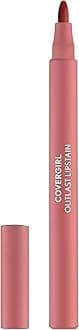 COVERGIRL Outlast, 10 Sugey Girl, Lipstain, Smooth Application, Precise Pen-Like Tip, Transfer-Proof, Satin Stained Finish, Vegan Formula, 0.06oz