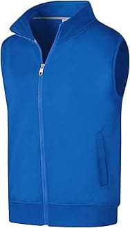 DGHM-JLMY Men's Soft Cozy Softshell Vest Full Zip Slim Fit Warm Waistcoat Hiking Outdoor Golf Sleeveless Jacket