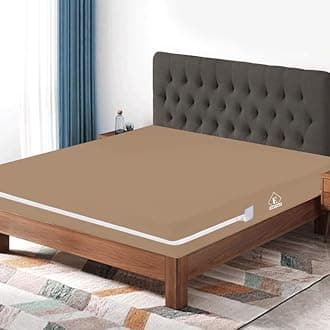 Waterproof Mattress Protector with Zipper Chain, Single Size (75x42 Inches)_with 6 Inch Drop Beige, Zippered Mattress Encasement, Bed Cover, Six-Sided Edenwald Waterproof Mattress Protector