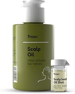 Traya Scalp Oil with Coconut Oil, Bhringraj Oil for Hair Growth, Bergamot Essential Oils, ORPL, and Ylang Ylang (87ml)