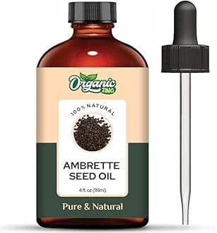 Organic Zing Ambrette Seed (Abelmoschus moschatus) Oil | Pure & Natural Carrier Oil for Skincare, Aroma & Diffusers - 118ml/3.99fl oz