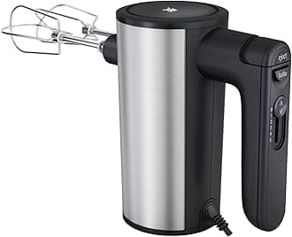 WMF Kult X Hand Mixer, 1 m, Buttons, Mix, Knead, Black, Metallic, 400 W