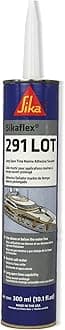 Sikaflex-291 LOT, Mahogany, Marine Adhesive & Sealant, Long Open Time PU Sealant, All-Purpose for Above/Below Water Line, NSF Approved 10.1 fl oz,