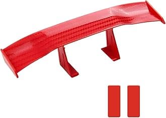 Yourkar Car Spoiler Wing, Carbon Fiber Auto Exteriores Rear Tail Wings, ABS Automotive Mini Tiny Trunk Spoiler for Most Vehicles, Universal Car Accessories (Red Carbon Fiber, Small)