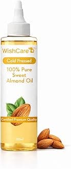 Pure Cold Pressed Sweet Almond Oil for Hair Growth and Glowing Skin & Face - 200ml