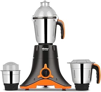 Surya Flame 750-Watt Thunder Mixer Grinder with 3 Stainless Steel Jars (Black)