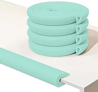 U Shape Edge Protectors For Glass Coffee Table,Foam Baby Proofing Safety Bumper Guard Strip,Corner Protectors For Kids,Suitable For Furniture Fireplace Desk Worktop,6.5 Ft/2m (Round(U-Type Green))