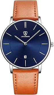 BEN NEVIS Mens Watches, Minimalist Fashion Simple Wrist Watch for Men Analog Date with Leather Strap