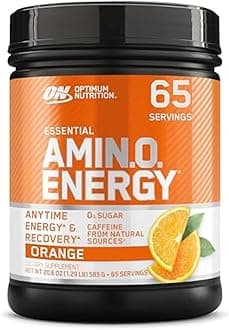 Optimum Nutrition Amino Energy - Pre Workout with Green Tea, BCAA, Amino Acids, Keto Friendly, Green Coffee Extract, Energy Powder - Orange Cooler, 65 Servings (Packaging May Vary)