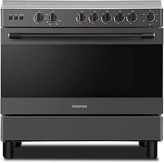Toshiba Gas Range 5 Burner with Fan Oven Size 60 x 90 Grey Color Italian Model TBA-36LM5G089KS - 1Year Full Warranty.