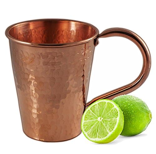 Solid Copper Mugs Hammered Moscow Mule Mug (16 oz Vogue)