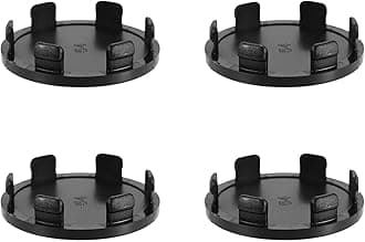 4pcs 54mm Dia Wheel Tyre Center Hub Caps Cover 6 Clips for Auto Vehicle (Black)