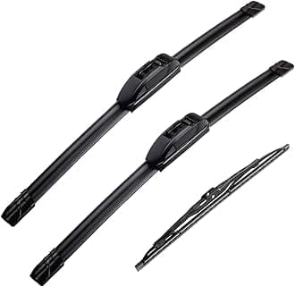 PARRATI® Windshield Wipers for Chevrolet Equinox 2005-2009,24"+19" Front and 15" Rear,OEM Replacement Wiper Blades,Quiet & Streak-Free(Set of 3)