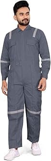 Men's Cotton Industrial Work WEAR Industrial Coverall Boiler Suit with Reflective Tape