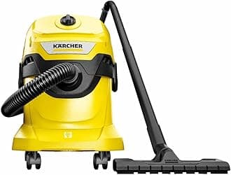 KARCHER Wd 4 V Wet & Dry Vacuum Cleaner, 1000W, 20L Tank, 24 kPa Suction Power, Flat Pleated Filter & Fleece Filter Bag, for Home, Car & Furniture Cleaning, German Tech