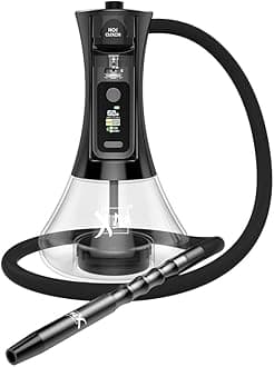 Xtra Electronic Shisha - Electric Portable Hookah Set for Travel - Portable Electric Hookah Set with Hose, Pipe, Mouthpiece, Pod, Coils, Cleaning Tools, Carrying Case, Rechargeable Battery - Easy Assembly, No Coal Needed.