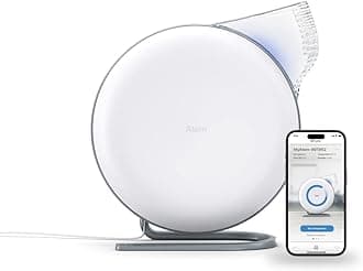 Atem Desk Air Purifier for Home, Office, Desktop, Small Room up to 150 sq ft, HyperHEPA Filter for Bacteria, Viruses, Allergens, Pets, Asthma, Pollen, Dust, Swiss Design, Made in Germany, White