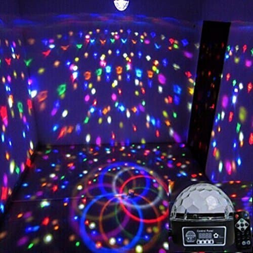 9 LED Remote Control DMX 512 Crystal Magic Ball Effect Light Digital Disco Dj Stage Lighting US Plug