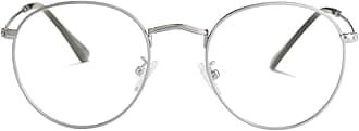 Classic Round Clear Lens Glasses for Women Men Circle Metal Frame Non-Prescription Eyeglasses