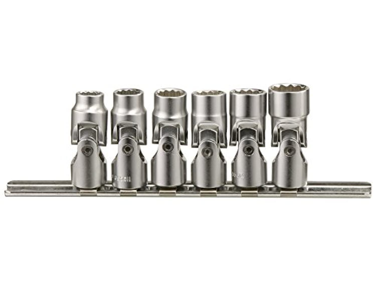 Genius Tools 6 Piece 1/4" Drive SAE Universal Hand Socket Set (12-Point), CR-V Steel - US-206S
