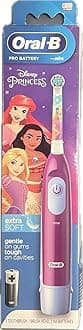 Oral-B Pro Battery Powered Kids Electric Toothbrush, White, Featuring Cars Or Princesses Characters For Kids (Disney Characters May Vary), 1 count