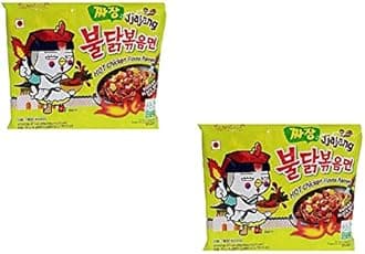 Sam Yang Jjajang Hot Chicken Flavour Ramen, Instant Korean Noodles - 140 Gramsx (Pack of 2) - Imported