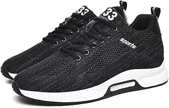 RecyphiMen's Invisible Height Increasing Elevator Shoes Lightweight Sport Shoes Height-Boosting Fashion Sneakers 2.4'' Taller