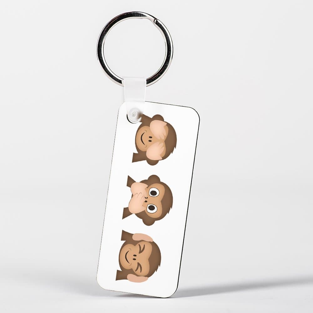 Three Wise Monkeys Emoji Key Ring