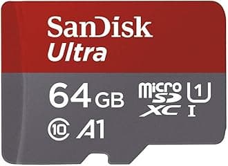 SanDisk Ultra 64 GB microSDXC Memory Card + SD Adapter with A1 App Performance Up to 100 MB/s, Class 10, U1