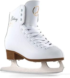 SFR Galaxy Figure Ice Skate with Pre-Sharpened Carbon Stainless Blade and Ergonomic Heel Design | Timeless and Elegant Women's and Men’s Ice Skating Nu-buck Sueded Feel Lining and Printed Side Details