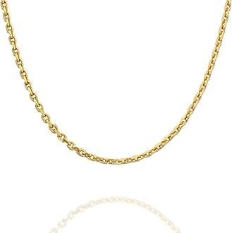 PAVOI Italian Solid 925 Sterling Silver, 22K Gold Plated Chain Necklaces | Snake, Square Box, Cable, Super Flex Curb, Miami Cuban and Rope Diamond-Cut Herringbone Necklace for Women and Men | MADE IN