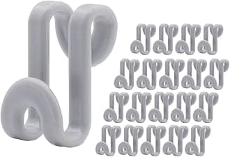 60 Pcs Clothes Hanger Connector Hooks, Mini Cascading Hanger Hooks for Velvet Huggable Hangers, Wooden Hangers, Heavy Duty Space Saving for Closet (Grey)