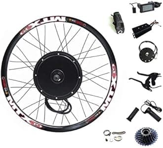 NBPOWER 135mm Dropout Rear 72V 2000W Rear Wheel Motor, 70-75km/h 2000W Electric Bike Kit,72V 45A sine Wave Dual Mode Controller with Mutifunction SW900 Display,Electric Bicycle Conversion Kit