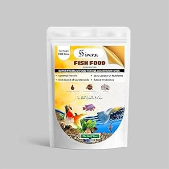 Super Premium Floating Fish Food-200 G Highly Nutritious Mini Pellets Rich in Protein & Probiotics for Growth & Color for Tropical, Koi, Goldfish Daily Nutritious Food,All Life Stages