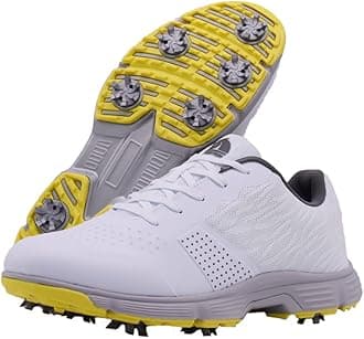 THESTRON Men Golf Shoes Mesh Breathable Breathable Golf Walking Sport Sneakers 7 Spikes Golf Trainers