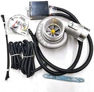 YL New Universal 12V Electric Turbo SuperCharger Kit Thrust Electric TurboCharger Air Filter Intake for car improve speed